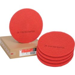 3M Contract 17 Inch Floor Pad Red x 5